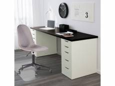 Chaise bureau scandinave hauteur ajustable pivotant à roulettes velours gris