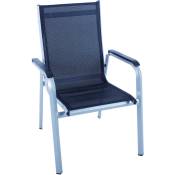 Chaise d'extérieur hi-tech en aluminium avec assise