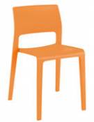Chaise empilable Juno / Polyproplylène - Arper orange en plastique