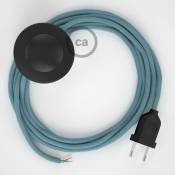 Cordon pour lampadaire, câble RC53 Coton Océan 3 m. Choisissez la couleur de la fiche et de l'interrupteur Noir