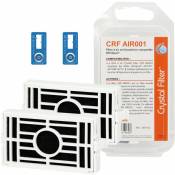 Crystal Filter Appliance - Filtre à air Antibactérien crf AIR001 pour frigo Whirlpool compatible ANT001 - Pack de 2