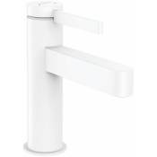 Finoris - Mitigeur de lavabo 100, Push-Open, EcoSmart, blanc mat 76010700 - Hansgrohe