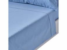 Homescapes drap plat uni 100 % coton égyptien 1000 fils coloris bleu 275 x 275 cm BL1495D