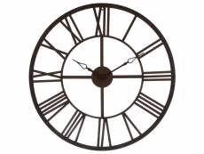 Horloge en métal 70 cm edena - marron - atmosphera