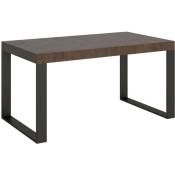 Itamoby - Table extensible 90x160/264 cm Tecno Noce structure Anthracite