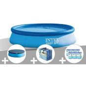 Kit piscine autoportée Intex Easy Set 3,05 x 0,76 m (avec filtration) + Bâche à bulles + Bâche de protection + 6 cartouches de filtration