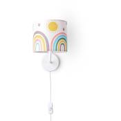 Lampe De Chevet Chambre Enfant Lampe à Poser Colorée Applique Arc-En-Ciel Lampe murale - Blanc, Design 5 (Ø18 cm) - Paco Home