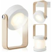 Lanterne LED Rechargeable, 2000 mAh Dimmable Lampe Portable Multifonctionnelle pour Chambre, Salon, Extérieur