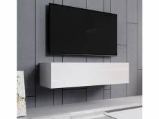 Meuble tv modèle aitana m1 (120x30cm) couleur blanc brillant TVAO500WHWH