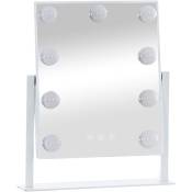 Miroir Led de Maquillage Majuro avec lumière réglable et écran tactile Blanc