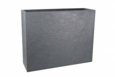 Muret XL plastique EDA Durdica gris galet 99 5 x 29 5 x h.78 5 cm