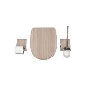 Olfa - Set accessoires wc Maldivia mat - descente manuelle et déclipsable