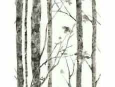 Papier peint auto-adhésif - arbres noir et blanc -
