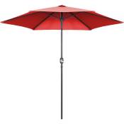 Parasol droit 3m en aluminium rouge - Rouge