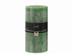 Paris prix - bougie cylindrique déco "junina" 20cm vert clair