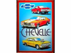 "plaque chevrolet chevelle 1970 tole publicitaire usa