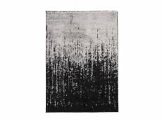 Sensation - tapis toucher laineux dégradé gris noir