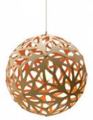 Suspension Floral / Ø 60 cm - Bicolore orange & bambou - David Trubridge orange en bois