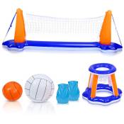 Swanew - Jouets de piscine jouets boule d'eau gonflable piscine volley-ball ensemble basket-ball