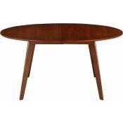 Table à manger extensible ovale en bois foncé L150-200 marik - Noyer