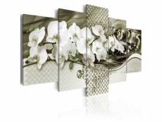 Tableau fleurs odeur de l'orchidée taille 200 x 100 cm PD11139-200-100