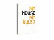 Tableau - ma maison: my house, my rules-80x120 A1-N4249-DKXL