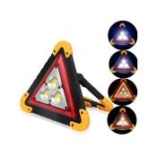 Trade Shop Traesio - Lampe De Travail Portable a Led Torche D'urgence Triangle Cob Rechargeable 30w