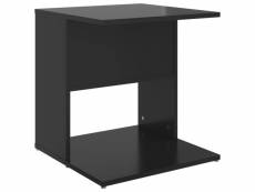 Vidaxl table d'appoint noir brillant 45x45x48 cm aggloméré
