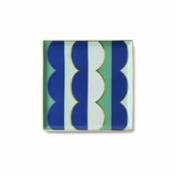 Vide-poche Riviera Wave / Coupelle - Porcelaine / 15,5 x 15,5 cm - Octaevo bleu en céramique