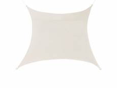 Voile toile d'ombrage de protection polyester polyuréthane carré 2x2 m beige helloshop26 03_0004579
