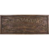Antic Line Créations - Plaque décorative en bois Boulangerie 108 x 42 cm - Marron