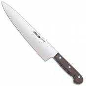 Arcos Séries Atlantico - Couteau du Chef Couteau à Découper - Lame Acier Inoxydable Nitrum 250 mm - Manche Palisandre Couleur Brun