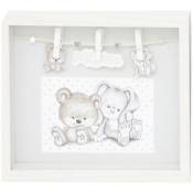 Cadre blanc en bois bébé pour photo 10 x 15 cm Petit prince - Blanc