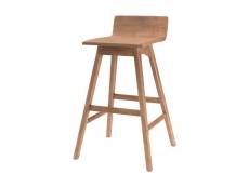 Chaise de bar greta en bois de teck 72,5 cm