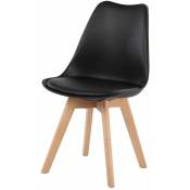 Chaise de salle à manger design contemporain scandinave-Noir