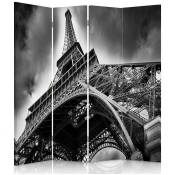 Feeby - Paravent Tour Eiffel 4 Panneaux en Noir et