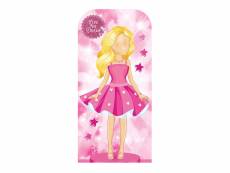 Figurine en carton backdrop – passe tête poupée rose - hauteur 193 cm