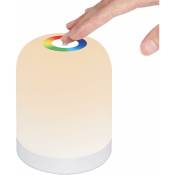 Groofoo - Lampe de chevet tactile dimmable,veilleuse enfants bébé dimmable,lampe de table led portable avec module de couleur RVB,rechargeable par usb