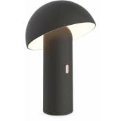 Lampe de table sans fil nomade à tête orientable noire h 28cm. intérieur / extérieur - Noir