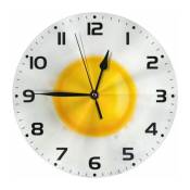 L&h-cfcahl - Horloge Murale Ronde Ronde d'oeufs au Plat 25cm[243]