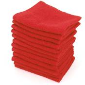 Linnea - Lot de serviettes invité alpha 12 pièces 30x30 cm - Rouge