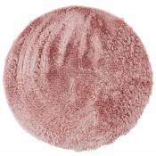 Neo yoga - Tapis lavable à base fine et souple extra doux rose diam.160 - Rose