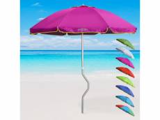 Parasol de plage aluminium léger visser protection