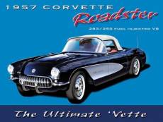 "plaque corvette 1957 ultimate vette 40x30cm pub metal