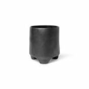 Pot de fleurs Esca Small / Ø 17 x H 18 cm - Grès - Ferm Living noir en céramique