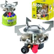 Réchaud à gaz avec cartouches de gaz (filetage ou valve) Allumeur piézo ATOS 1,8kW