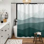 Rideau de douche design, rideau de douche populaire, rideaux de douche en tissu vert foncé ombré pour décoration de salle de bain, rideaux de salle