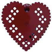 Secodir - coeur - Embrasse rideau clip sans perçage Coloris - Rouge - Rouge