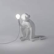 Seletti Monkey Lamp Lampe en forme de singe blanche