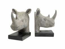 "serre-livres rhinocéros set de 2 kare design"